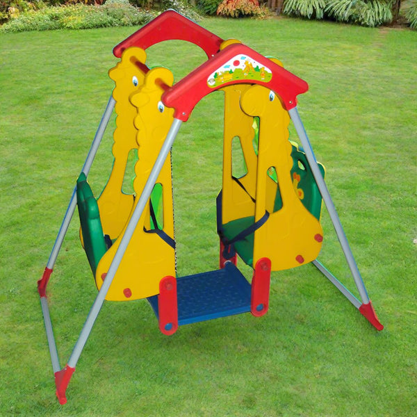 Dual Seat Face-to-Face Kids Swing (L-50" W-34" H-46")