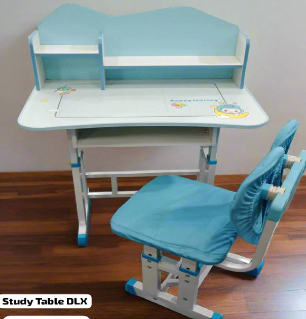 KIDS STUDY TABLE IMPORTED METAL FRAME BASE CARTOON DELUXE MODEL WITH FOAMING SEAT