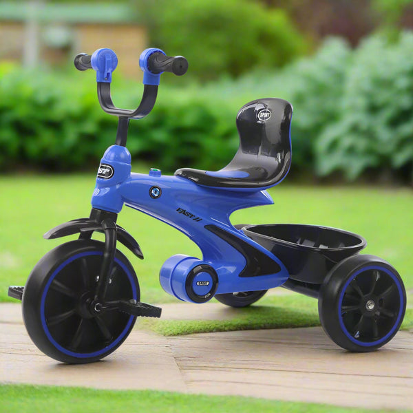 Stylish Kids Tricycle with Rear Storage Bucket