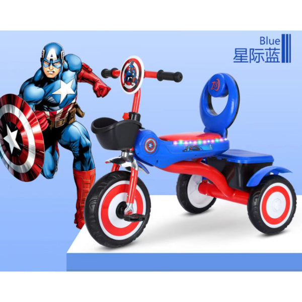 Captain America Kids Tricycle with Basket (T-2020B)