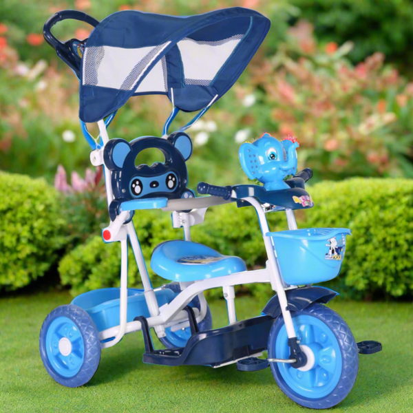 Elephant Explorer 3-in-1 Tricycle with Canopy & Parent Handle