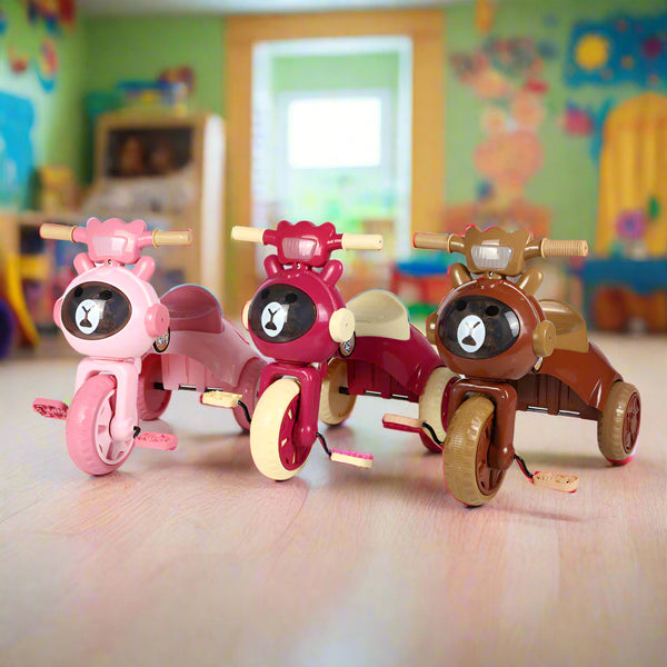 Cute Bear Shape Ride-On Tricycle