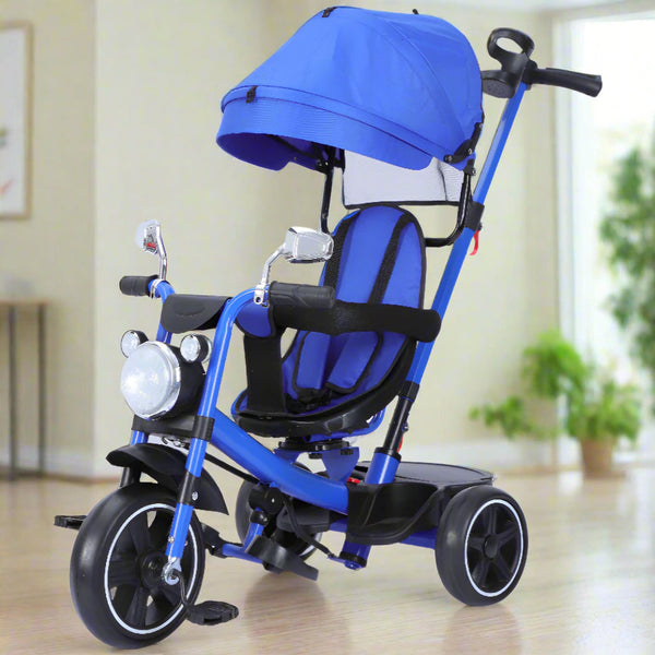 Kids Tricycle Stroller with Umbrella - Ultramarine Blue