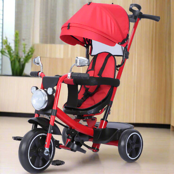 Kids Tricycle Stroller with Umbrella - Red
