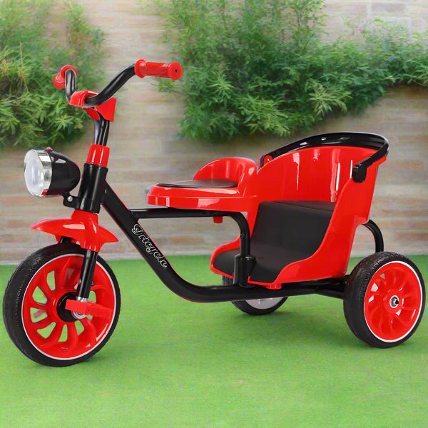 2-Seater Kids Tricycle with Light