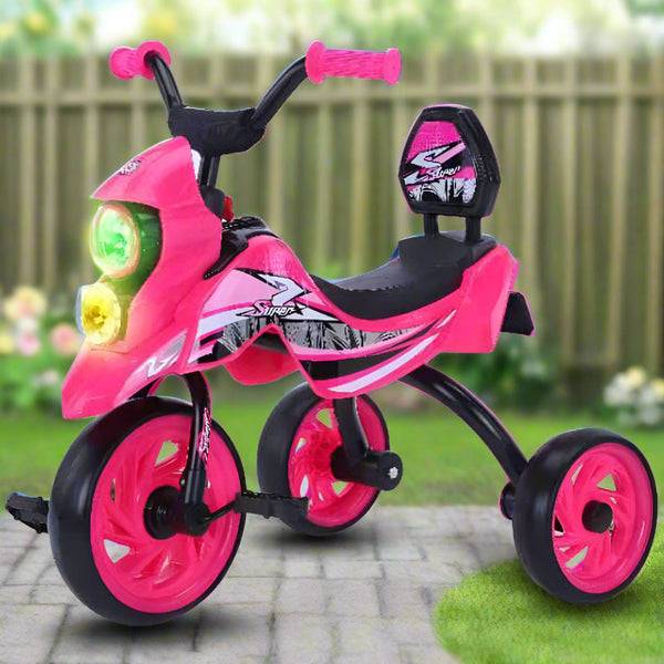 Pink Kids Tricycle with Light