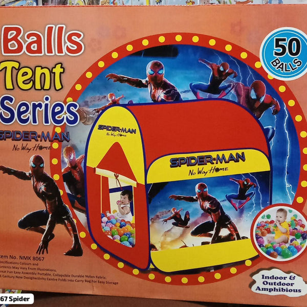 Spiderman Themed Kids Tent House with 50 Balls