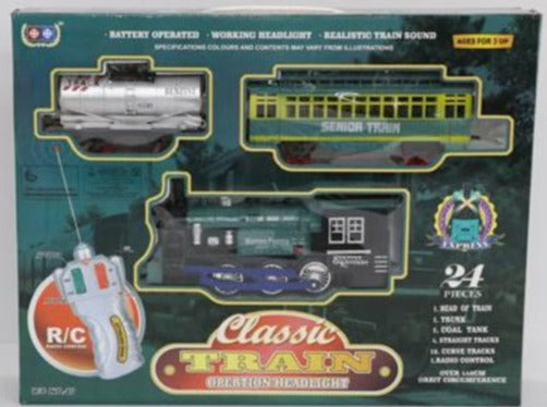 24-Piece Remote Control Classic Train Set