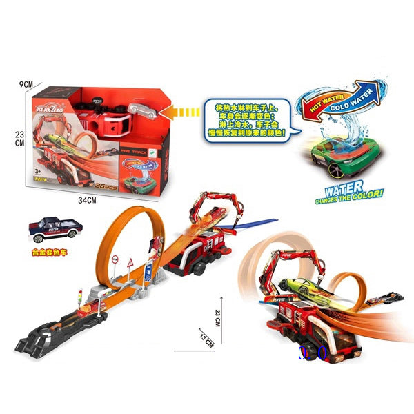 Color Changing Toy Cars with Race Track