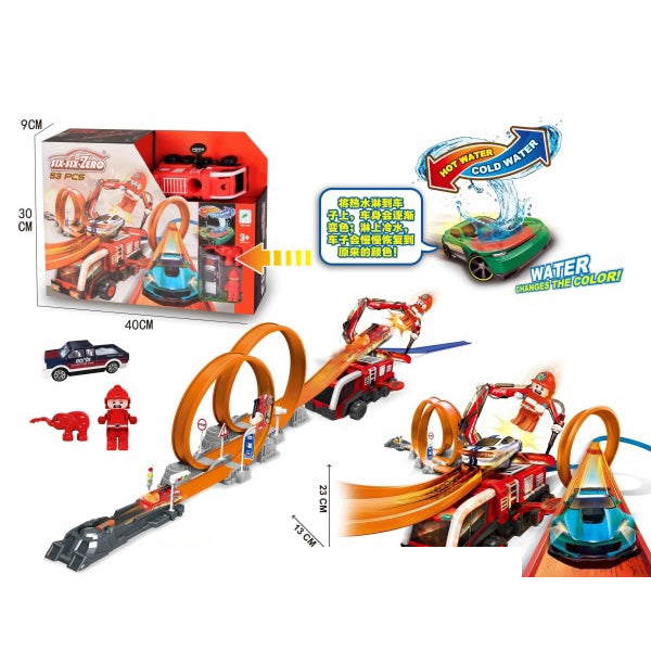 Color Changing Toy Cars with Race Track