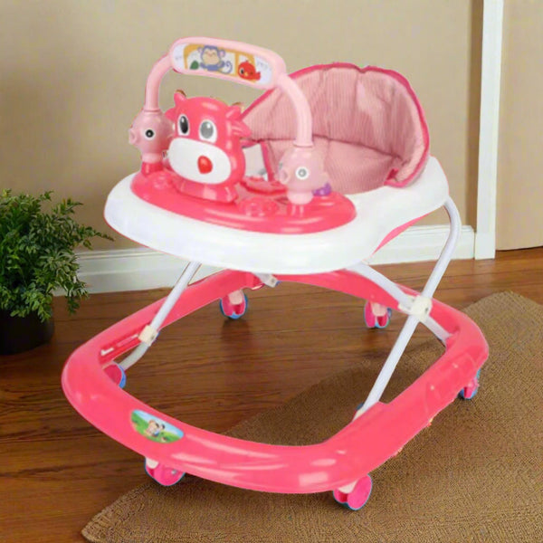 Cow Theme Foldable Baby Walker