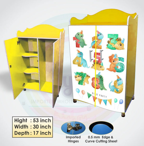 Dinosaur-Themed MDF Wardrobe for Kids