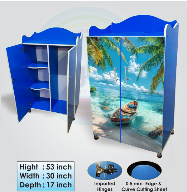 Island -Themed MDF Wardrobe for Kids