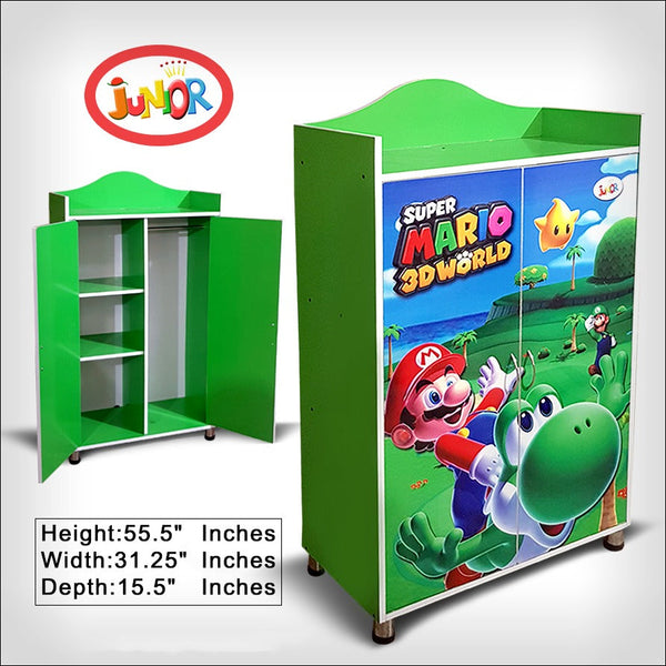 Super Mario-Themed MDF Wardrobe for Kids