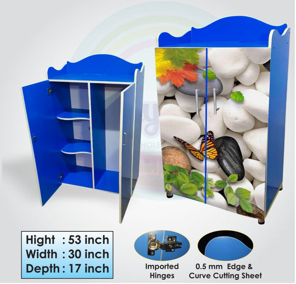 Nature-Themed MDF Wardrobe for Kids