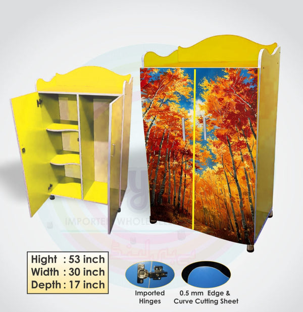 Spring-Themed MDF Wardrobe for Kids