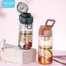 Diller Transparent Water Bottle