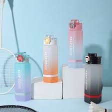 Gradient Hexagon 800ml Plastic Water Bottle