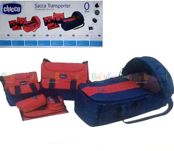 Chicco Sacca Transporter Carry Cot with Baby Bags - Blue