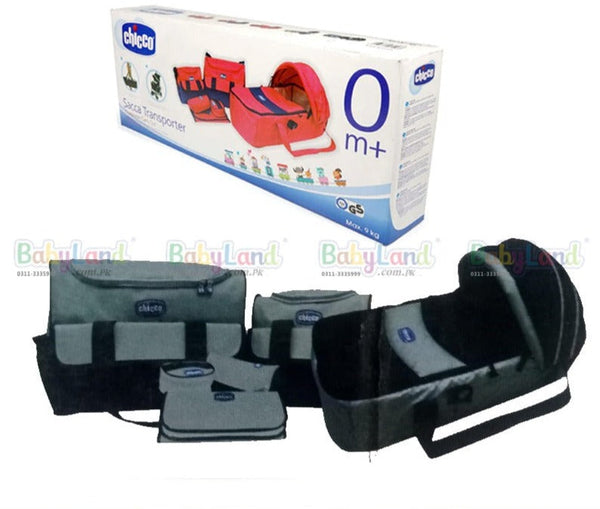 Chicco Sacca Transporter Carry Cot with Baby Bags - Black