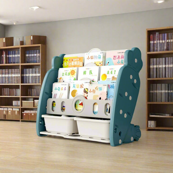 Multi-Layer Toddler Book Shelf and Storage - L-28" W-14" H-26"
