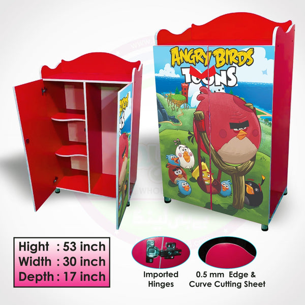 Angry Birds-Themed MDF Wardrobe for Kids