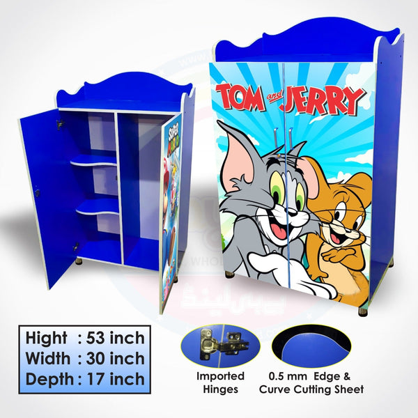 Tom and Jerry-Themed MDF Wardrobe for Kids