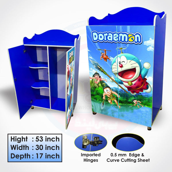 Doraemon-Themed MDF Wardrobe for Kids