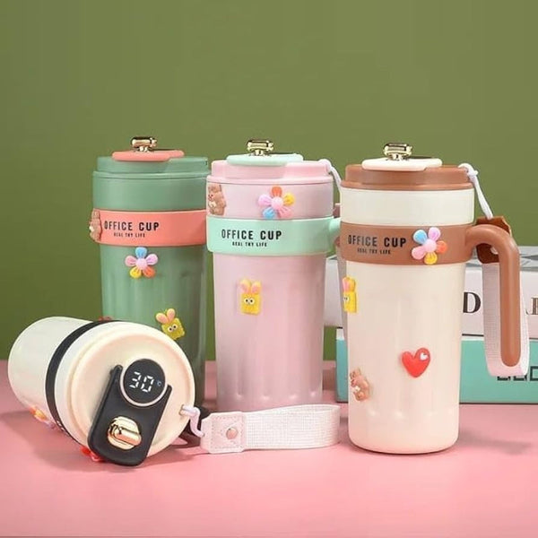 Smart Insulated Thermos Bottle – 650ml with LED Temperature Display