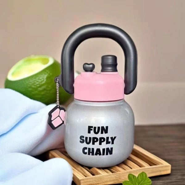 Insulated Stainless Steel 680ml Water Bottle – With Straw, Handle & Leak-Proof Lid