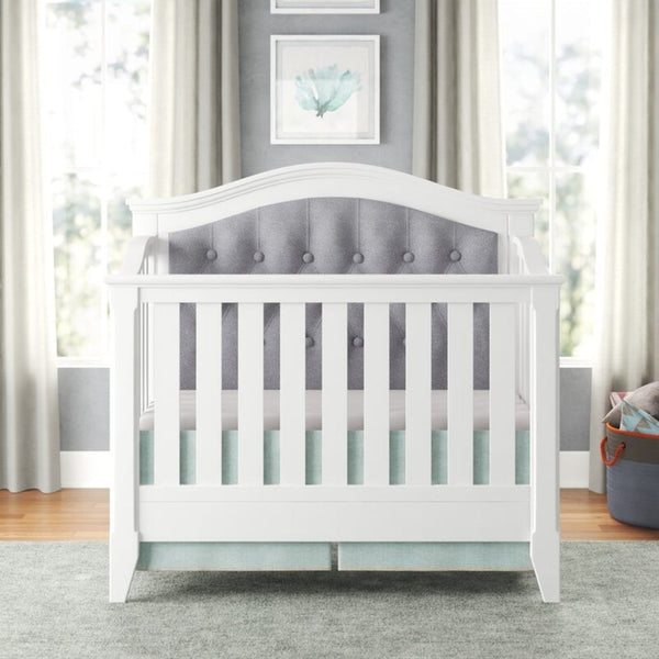 Essex 4-in-1 Convertible Upholstered Crib (L-58" x W-29" x H-46")