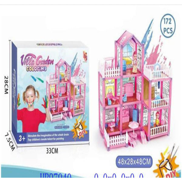 Villa Garden Dollhouse DIY Building Set - 172 Pcs/Set