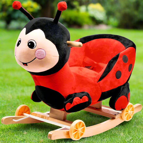 Plush Butterfly 2-in-1 Rock and Ride-On Toy