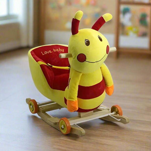 Bee Plush 2-in-1 Rock and Ride-On Toy