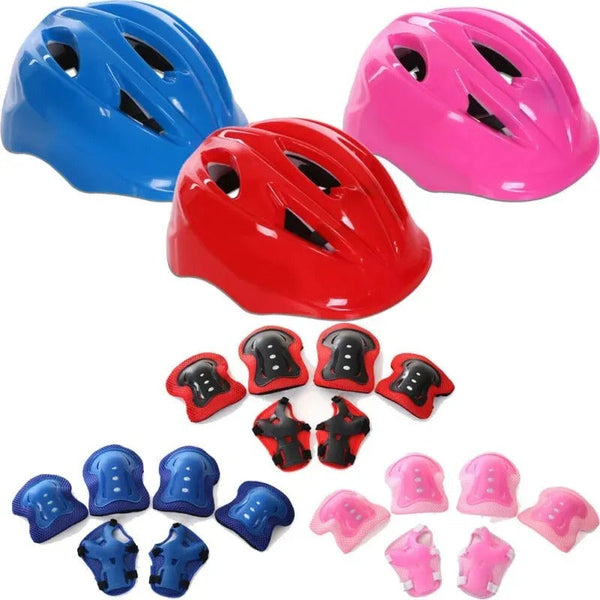 Kids Safety Helmet & Knee Pad Set