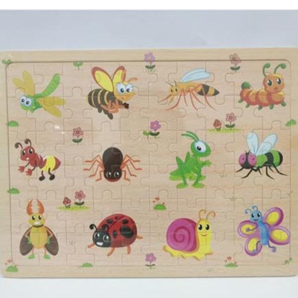 Insects Wooden Jigsaw Puzzle for Kids
