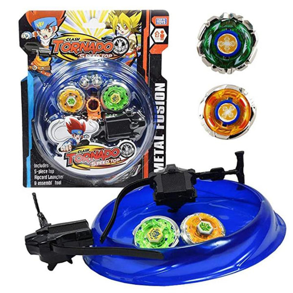 Tornado Speed Top Beyblade Battle Playset – 4 Beyblades, 2 Launchers & Stadium Arena
