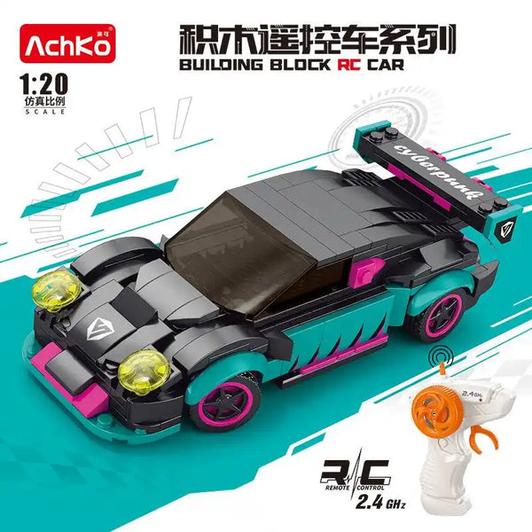 DIY 265 Pcs Building Block RC Car – 1:20 Scale Remote Control Sports Car Toy