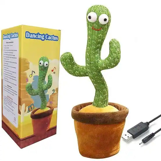 Dancing Cactus Toy with Muffler & Hat – Singing, Talking & Dancing Plush for Kids
