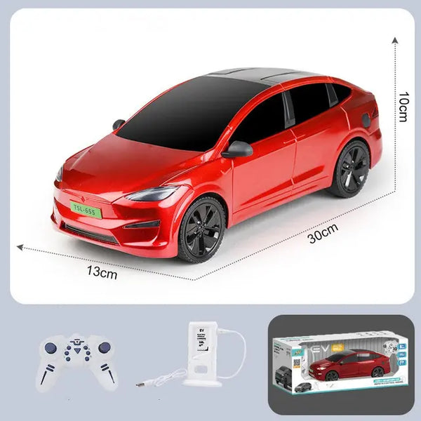 2.4GHz Electric Remote Control Tesla Model X Car with Charging Station, Auto Parking & Lights