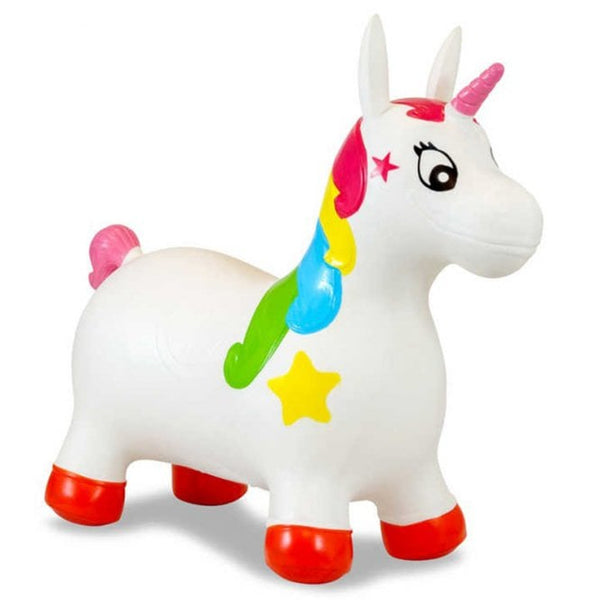 White Unicorn Inflatable Hopper
