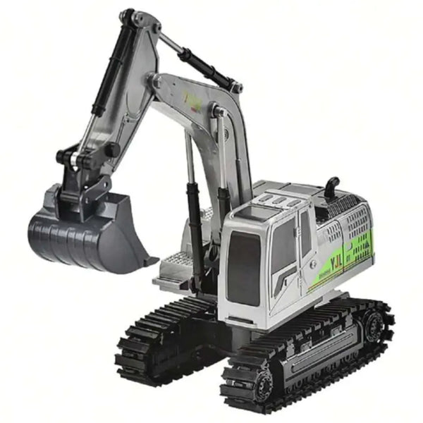 RC Engineering Series Excavator – Rechargeable Construction Toy with One-Button Boom Control & Demo Mode
