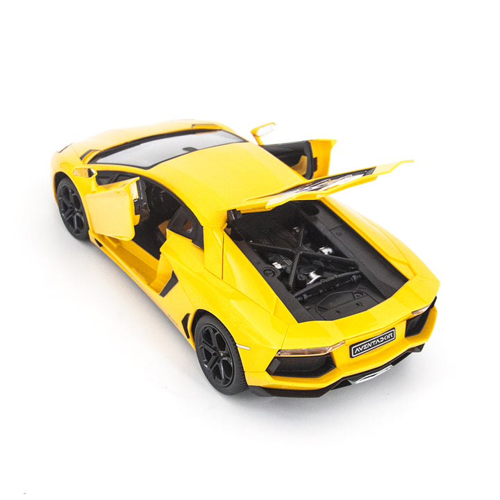 Lamborghini Aventador LP700 Yellow RC Car with doors open manually