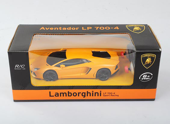 Detailed body design of Lamborghini Aventador LP700 Yellow RC Car