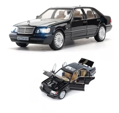 1:24 Mercedes-Benz W140 S320 Diecast Model Car with lights and sound – classic collectible toy car front view