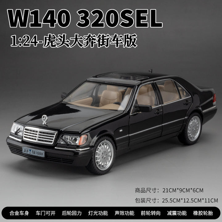 Mercedes-Benz W140 S320 1:24 scale diecast car in size details