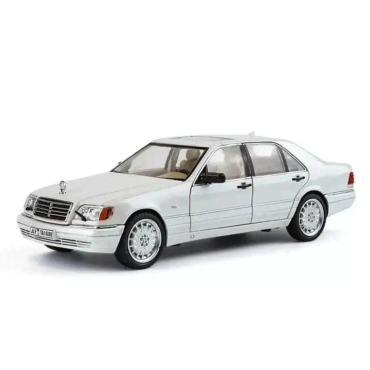 White Mercedes-Benz car model on a white background