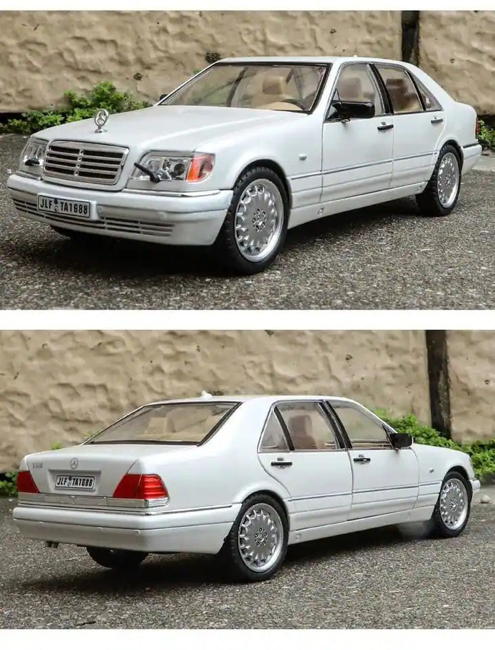 1:24 Mercedes-Benz W140 S320 Classic Diecast Model Car White Actual product shots