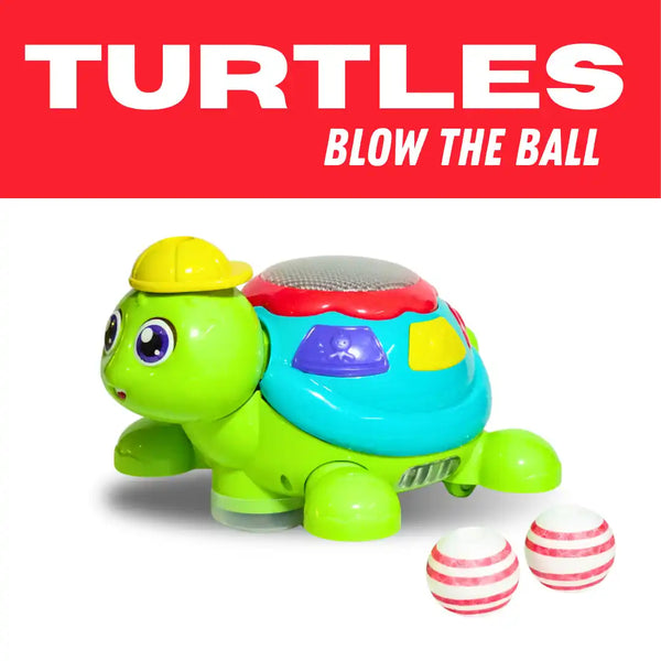 Blow the Ball Turtle Toy with Music & Lights
